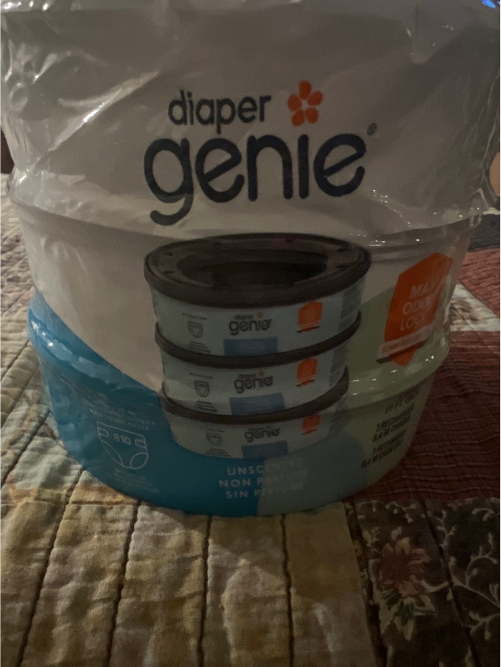 Diaper Genie Max Odor Lock 3 Refills 21 ft Each